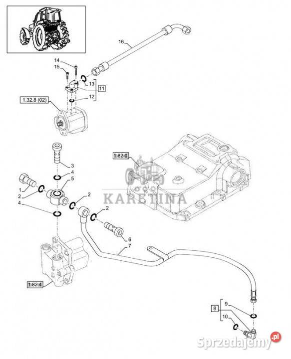 Holland T6010 T6090 T6070 Rurka hydrauliczna Jastrzębniki