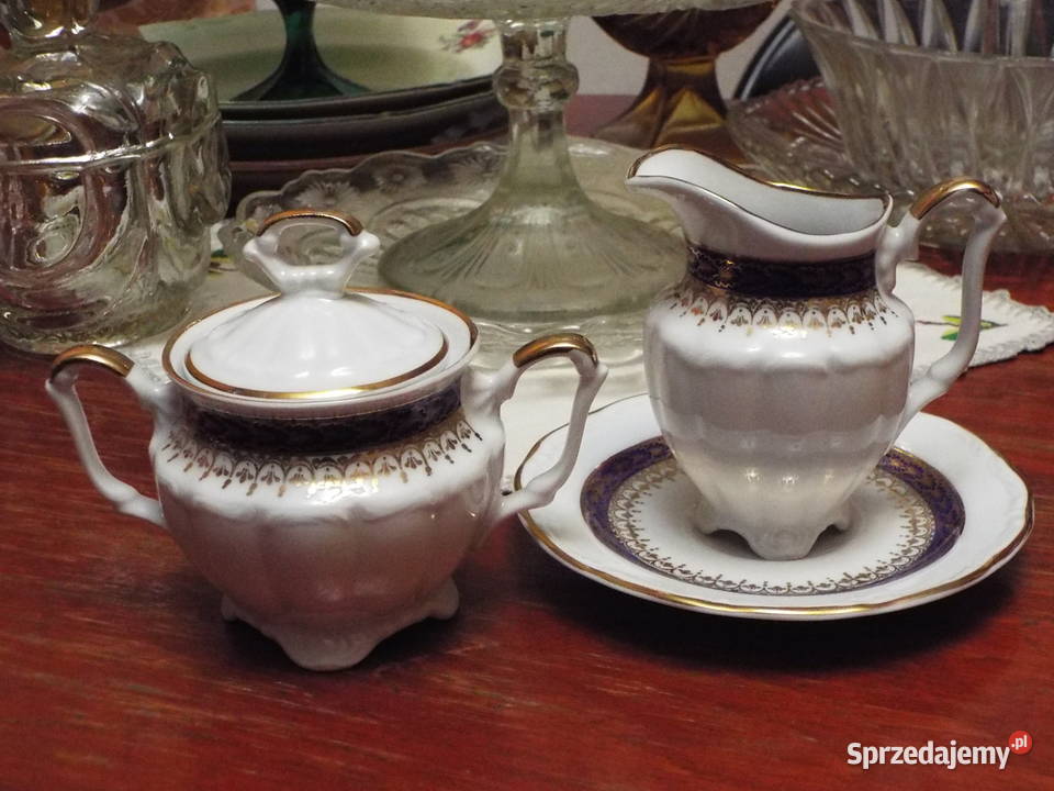 Serwis do kawyherbaty kompletny 12 os porcelana Będzin