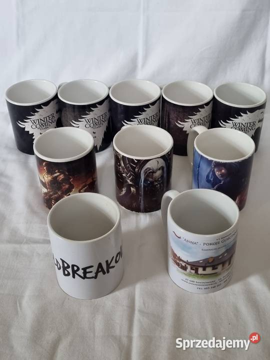 Ceramiczne kubki z uchem 10 sztuk Akcesoria kuchenne Warszawa sprzedam