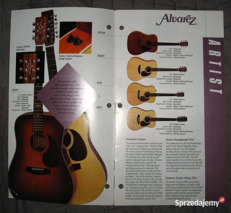 Alvarez Acoustic Guitars Catalog List katalog pomorskie Kępice