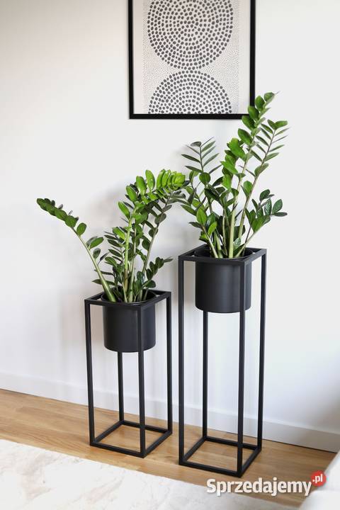 Kwietnik Metalowy Stojak z donicą 80 LOFT