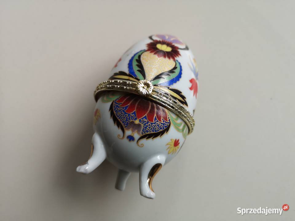 Porcelanowa szkatułka jajko vintage Toruń