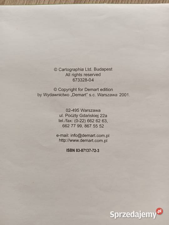 Słowacja Mapa Samochodowa drogowa 1 500 000 Kraków