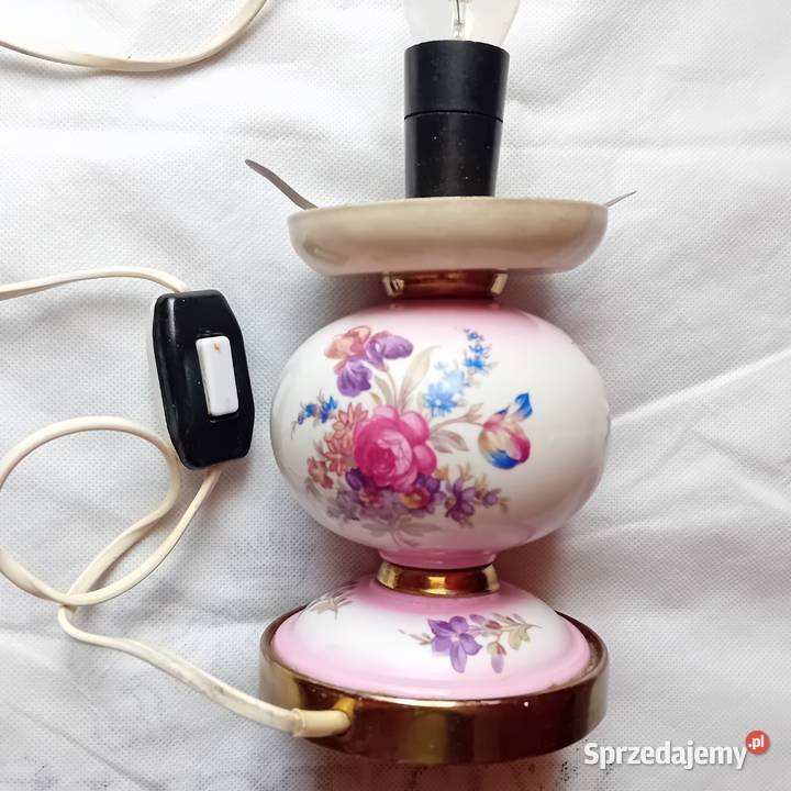 Lampka nocna z porcelanową podstawą SP LUMET Koźminek