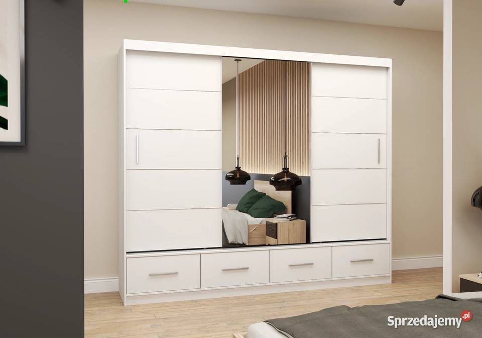 Duża pojemna szafa z lustrem i szufladami 250 250cm sprzedam