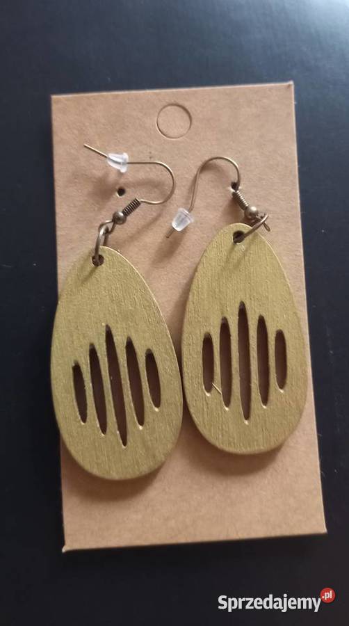 Kolczyki drewniane handmade Sosnowiec
