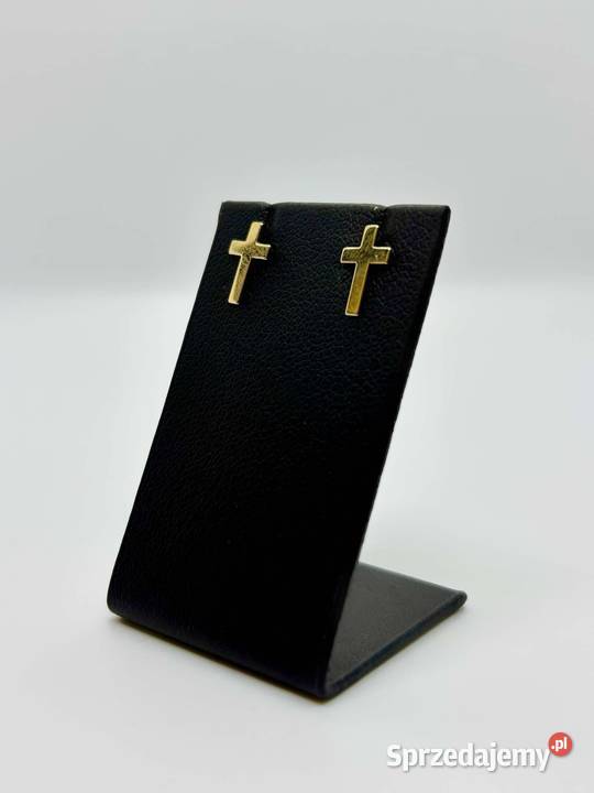 Nowe Złote Kolczyki pr 585 068g Krzyż warmińsko-mazurskie Elbląg