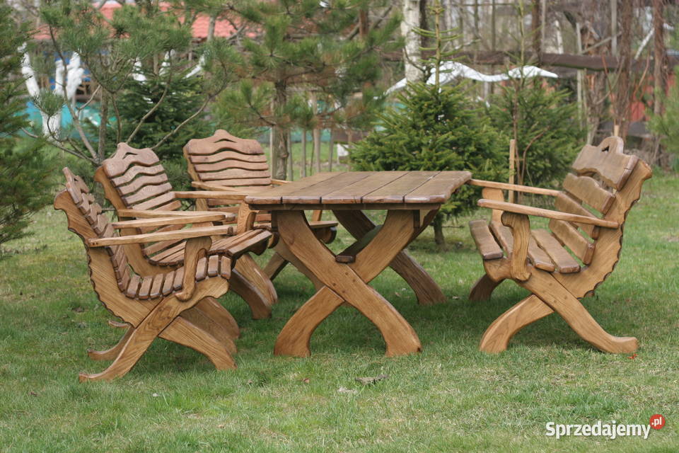 Meble ogrodowe wygodnie wyprofilowane wzór Kraków