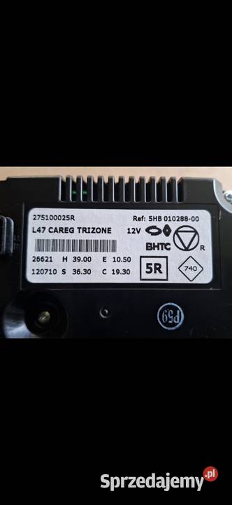 Renault Latitude 275100025R panel klimatyzacji wielkopolskie Turek