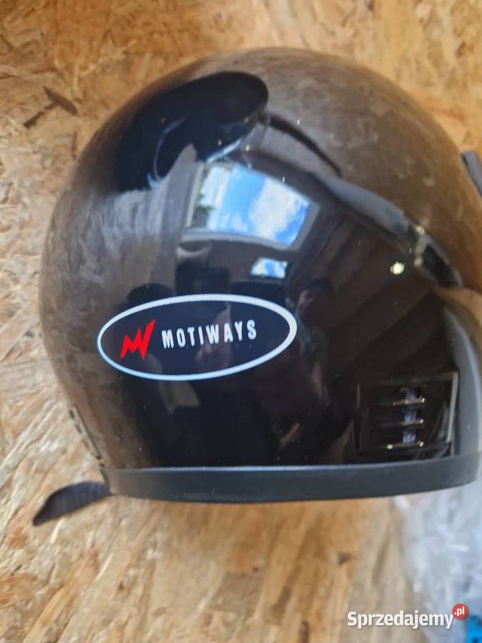Kask Motocyklowy Motiways Czarny Połysk Uniseks wielkopolskie Głogowa sprzedam
