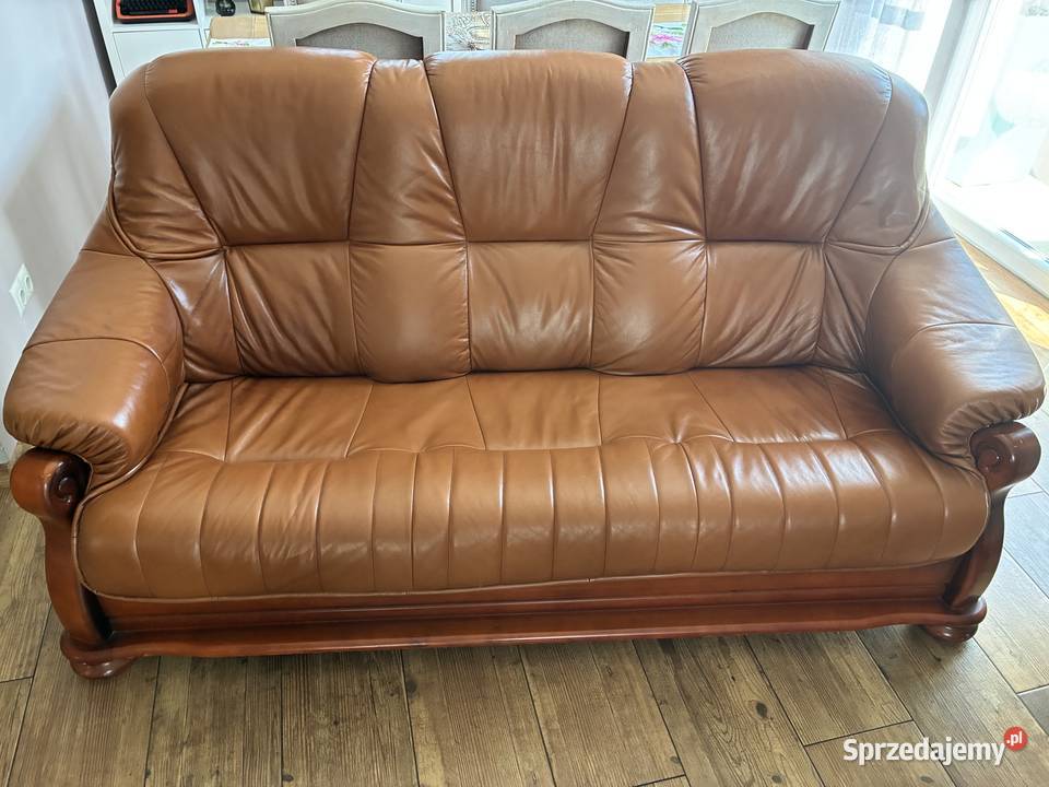 Sofa skóżana 3 osobowa wielkopolskie Plewiska sprzedam
