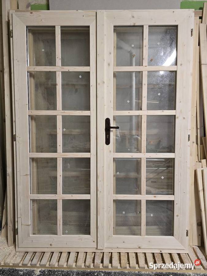 Drzwi drewniane tarasowe 130 x 200 Warszawa sprzedam