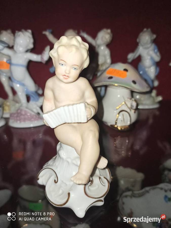 Figurka Puto z harmoszką Sygnatura Schaubach pomorskie Gdańsk