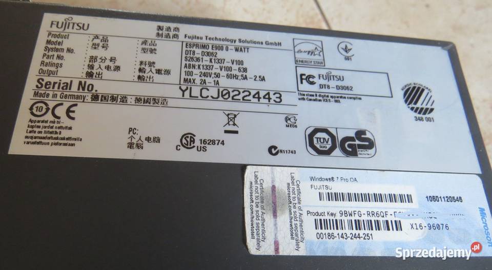 Fujitsu Esprimo E900 i72600 vPRO 4GB SSD 240Gb Karczew