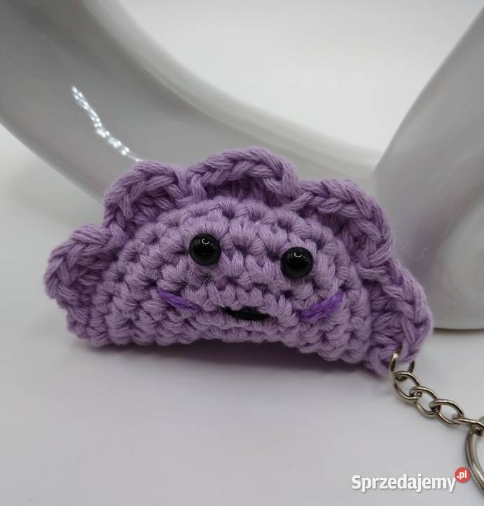 Brelok Pierożek Pieróg Pastelowy Fiolet Crochet Gdańsk sprzedam