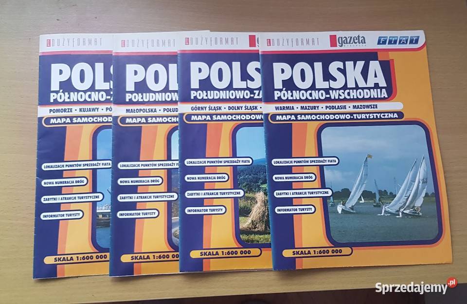 Mapa samochodowo turystyczna 4 sztuki Zielona Góra