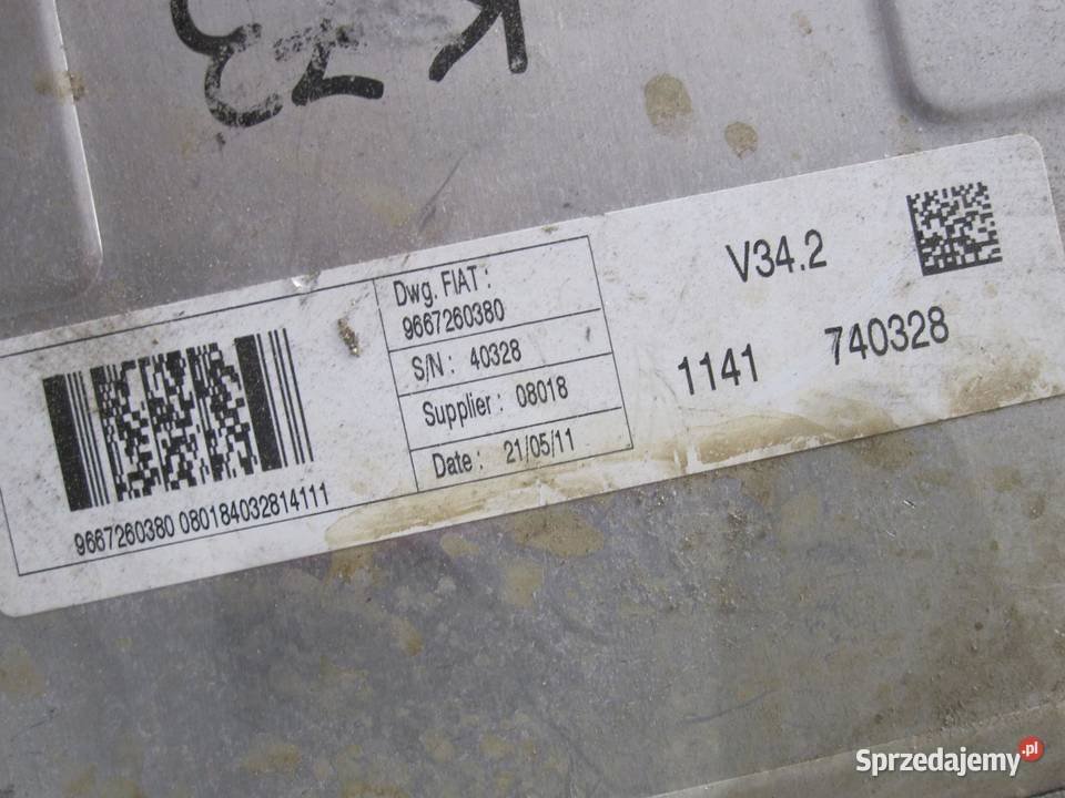 CITROEN NEMO 11r sterownik silnika 9667260380