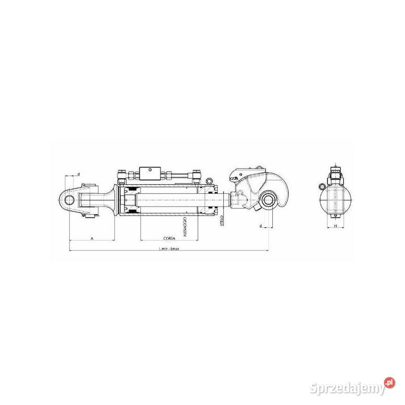 Łącznik Hydrauliczny 3 kat 631831 mm kolor John małopolskie Kamionna