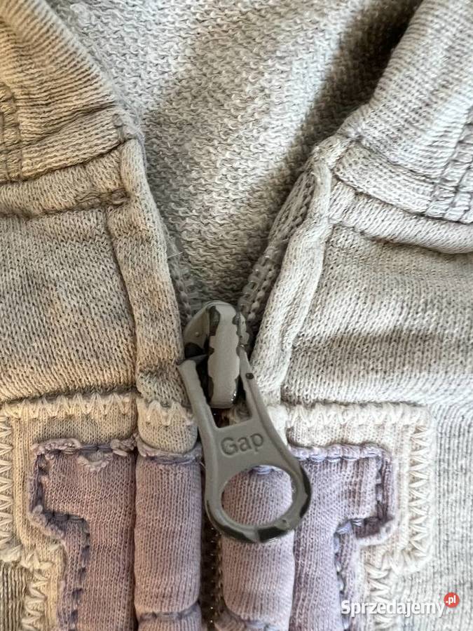 Bluza sweter z kapturem GAP szary fioletowy Jasło