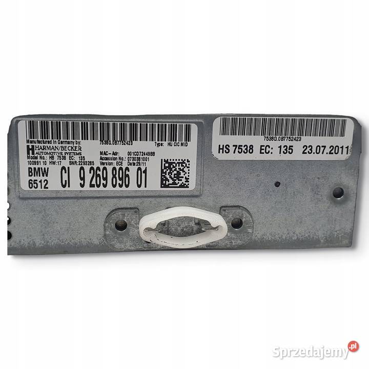 RADIO CD CZYTNIK NAWIGACJI Bmw X3 F25 9269896 Nawigacje fabryczne Chełm