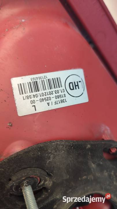 TOYOTA AURIS 1 LIFT 0912 LAMPA TYL PRAWA LEWA osobowe Włoszczowa