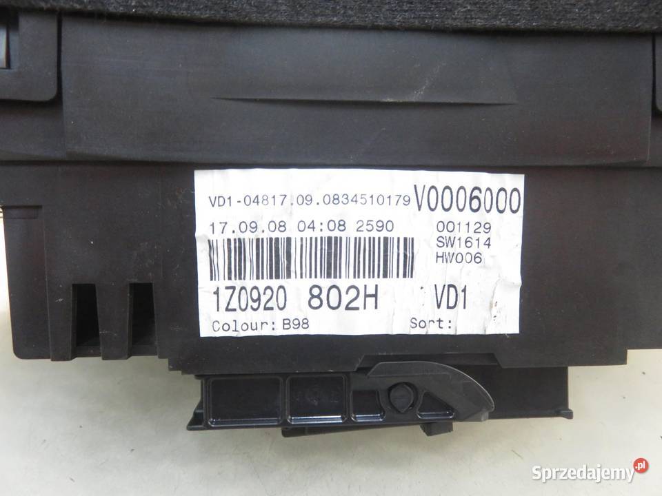 LICZNIK SKODA OCTAVIA II 19 TDI 1Z0920802H