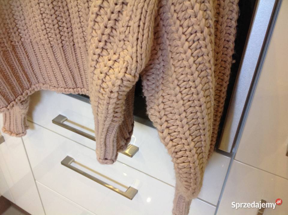 Gruby Sweter Damski HM XS Wełna 10 j nowy