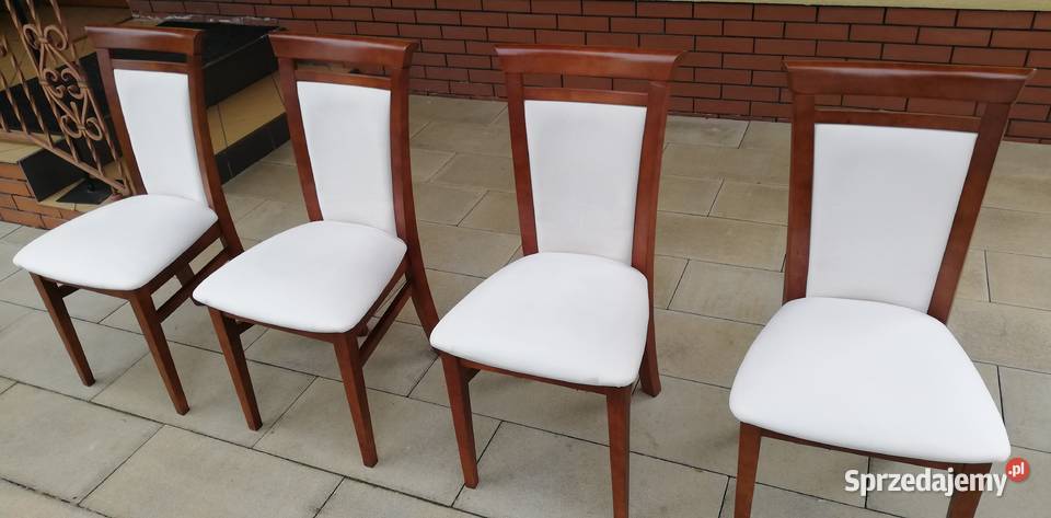 Krzesła 4 stylowe drewniane tapicerowane do Garwolin sprzedam