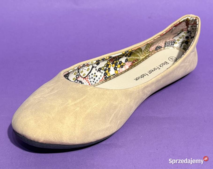 Beżowe gładkie baleriny rozmiar 40 AKS5 Żyrardów