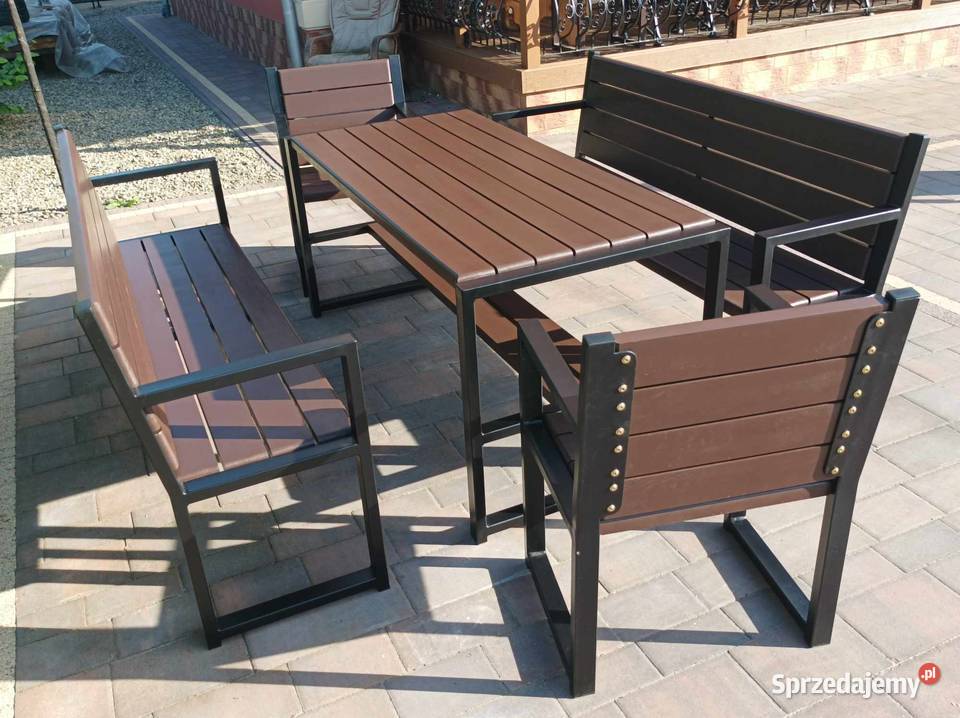 Zestaw ogrodowotarasowy drewnianometalowy 2 drewno Dębica