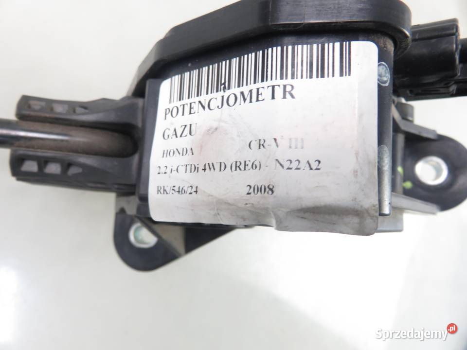 POTENCJOMETR GAZU HONDA CRV III 22 iCTDi N22A2 małopolskie sprzedam