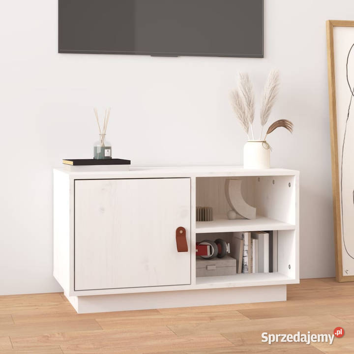 Szafka pod telewizor biała 70x34x40 lite drewno RTV mazowieckie Warszawa sprzedam