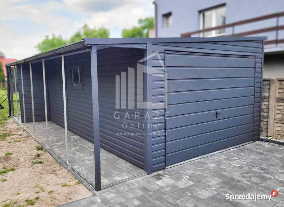 GARAZ BLASZANY 35 x 7 spad w bok Brama uchylna Legnica