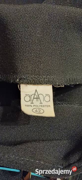Spodnie damskie materiałowe 42 czarne na kant Sieradz