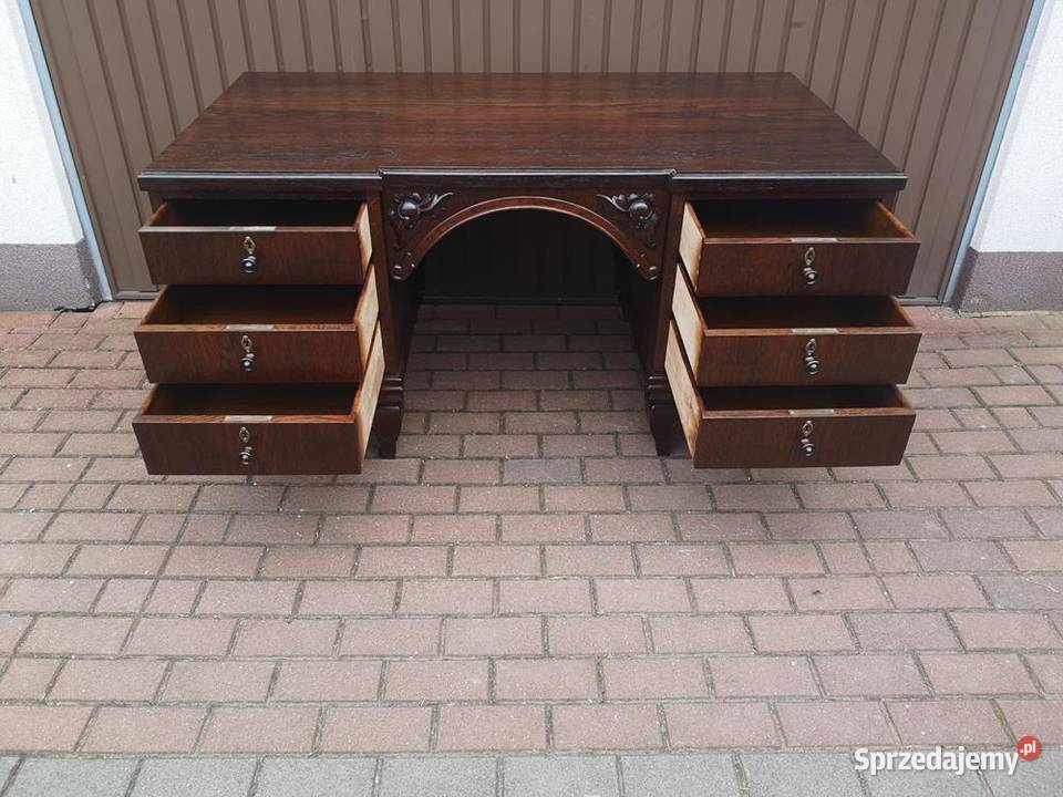 Biurko Dębowe Gabinetowe Unikatowe Stare Antyk Swarzędz sprzedam
