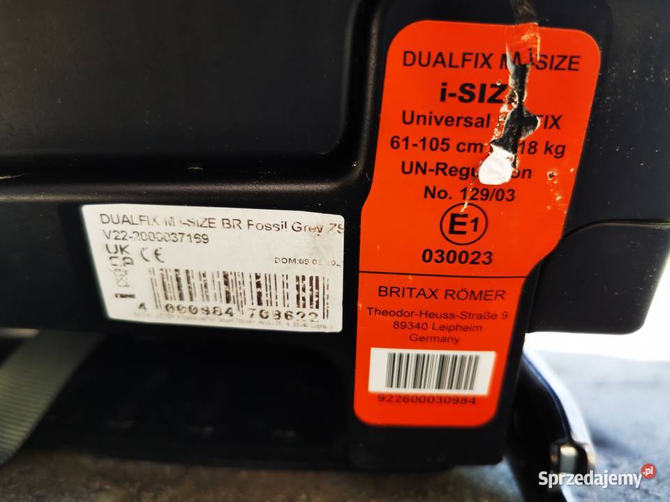 Fotelik britax romer dualfix m i size obrotowy śląskie Będzin