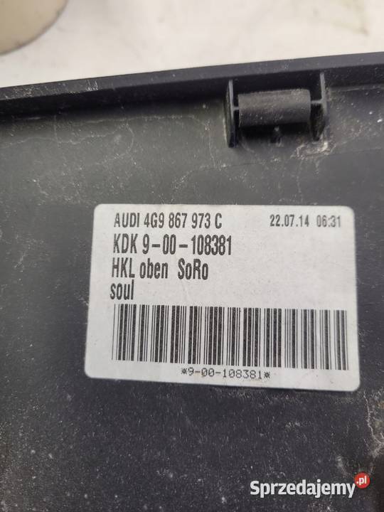 TAPICERKA KLAPY TYŁ AUDI A6 C7 AVANT 4G9867973C Klapy bagażnika Przystajń
