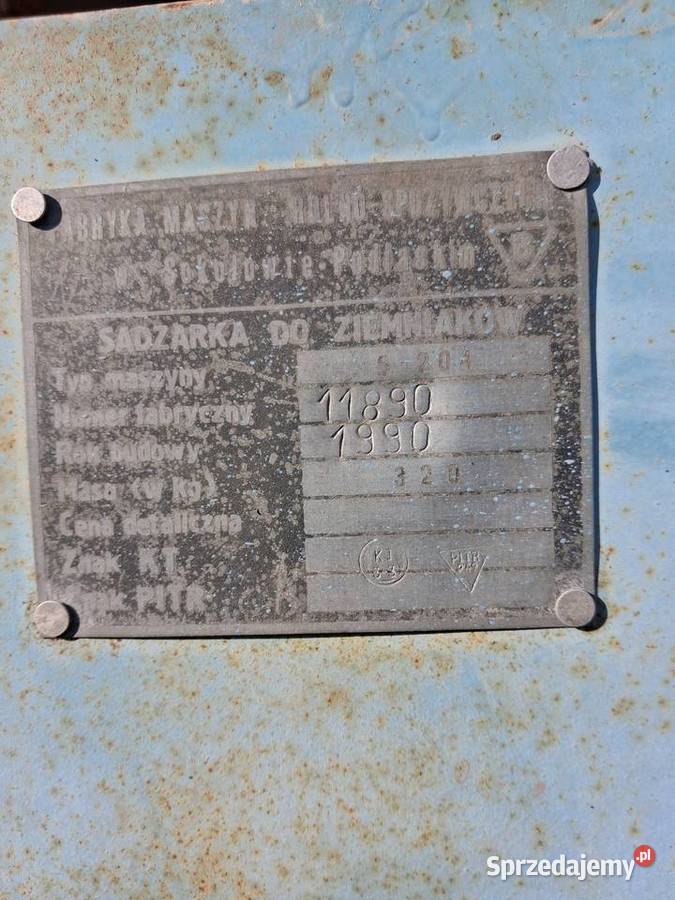 Sadzarka do ziemniaków polska automatyczna S 204 nieuszkodzony małopolskie Miechów