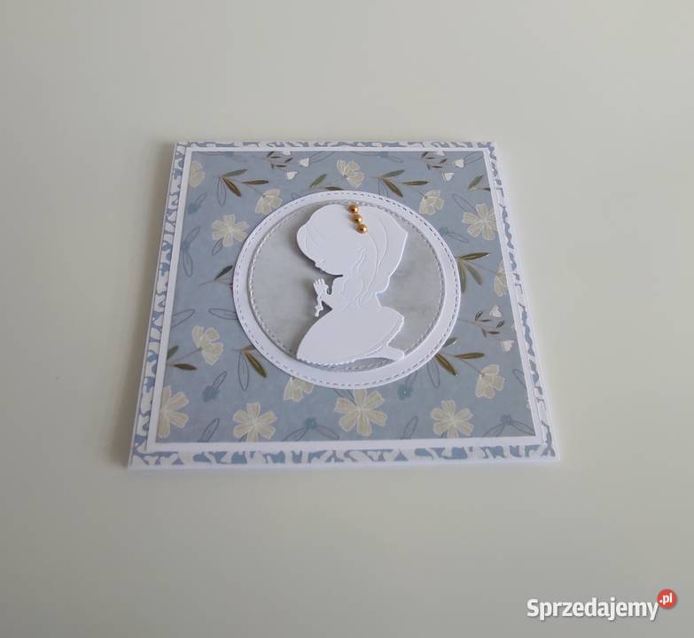 Kartka ręcznie robiona Komunia Święta handmade łódzkie Łódź