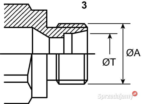 Szybkozłącze skręcane 1 gwint panelowy M36x2 25S Do maszyn uprawowych Kamionna