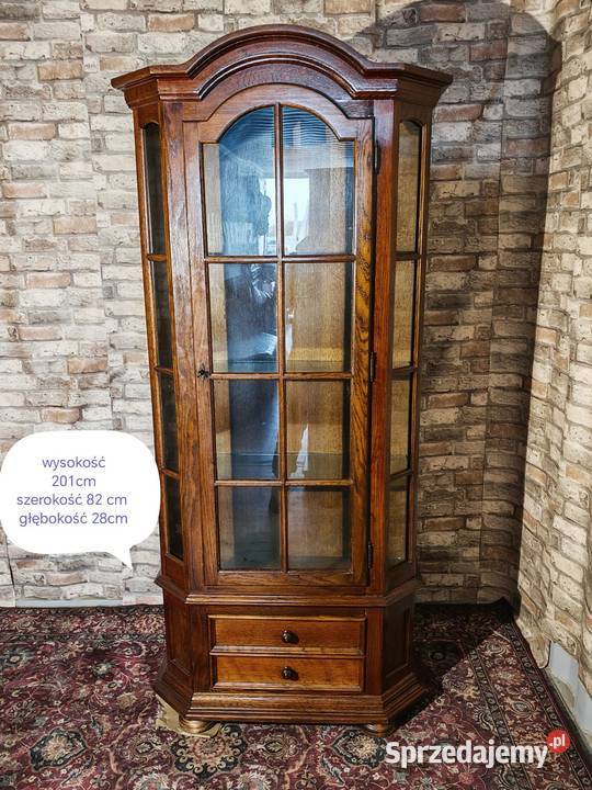 Dębowa witryna przeszklona Kredensy i witryny Sandomierz sprzedam
