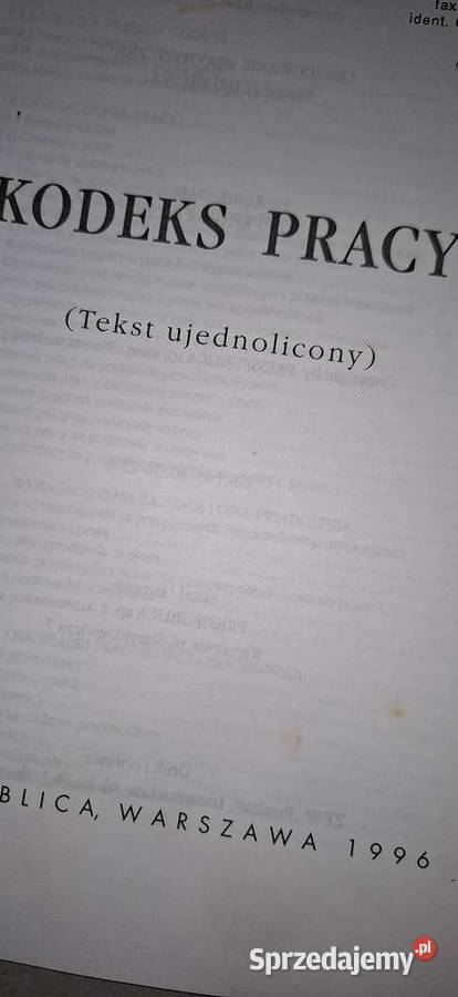 Nowy Kodeks Pracy RZECZPOSPOLITA 1996 wielkopolskie Łęczyca