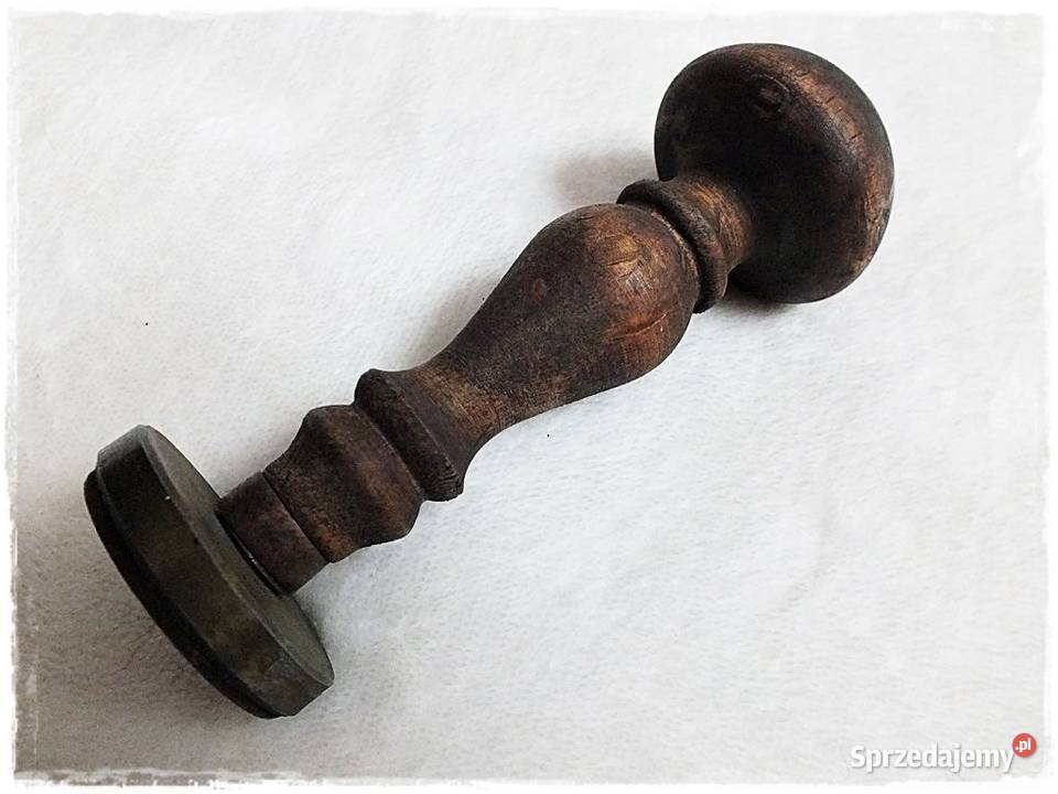 Stara pieczęć drewniana Duża Gwiazda Rosja Żary