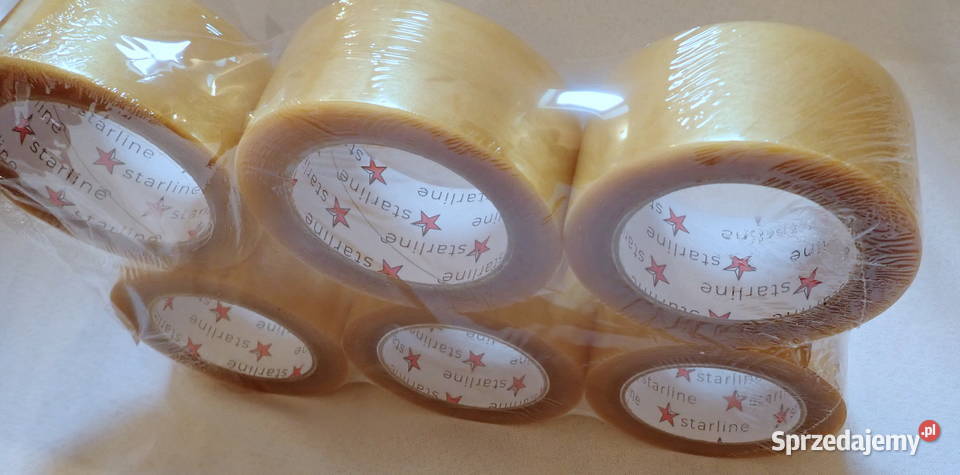 Taśma klejąca pakowa bezbarwna 132m Mocny Siewierz