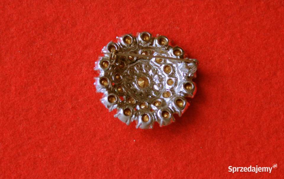 Stara broszka angielska kryształowa