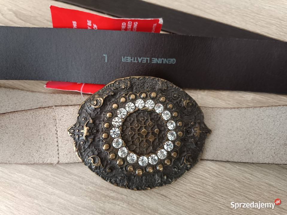 Angielski skórzany pasek z piękną klamrą Białystok