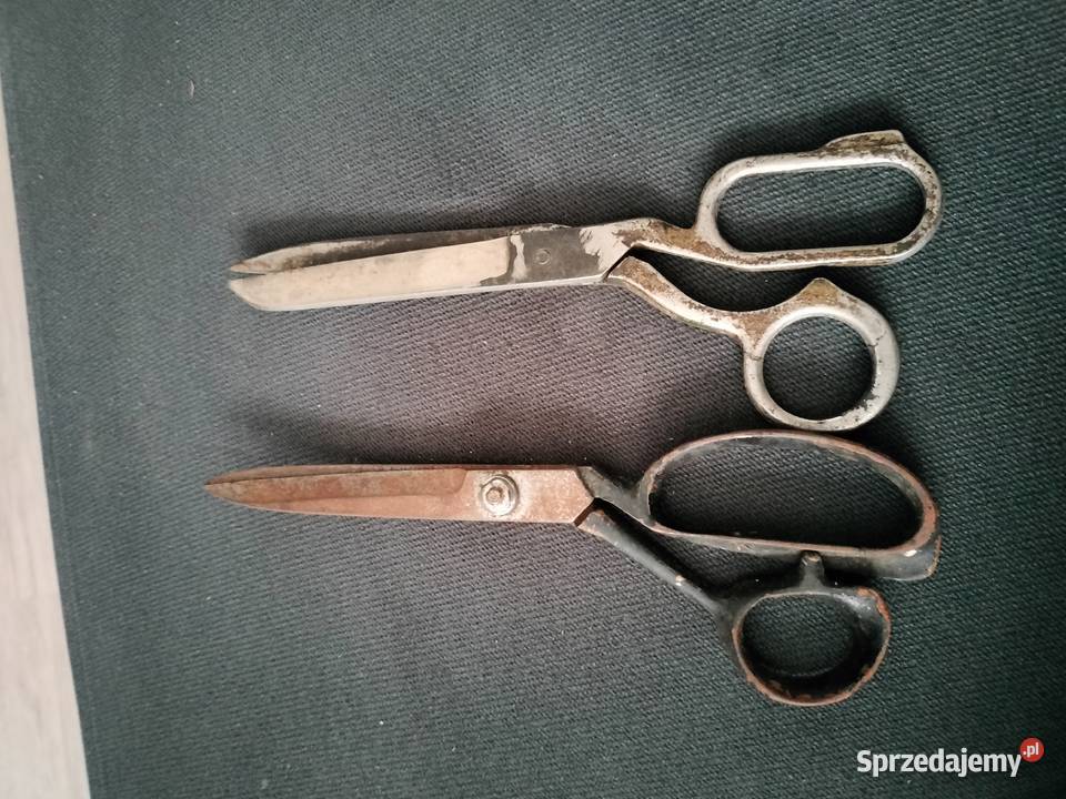 Stare duże nożyce bez sygnatury prl zestaw