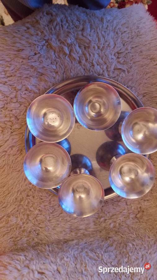 Kieliszkipucharki na tacy lata 4050 Warszawa