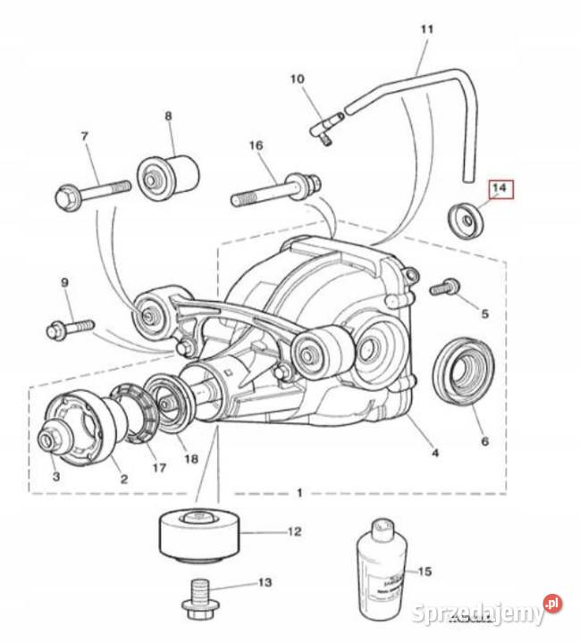 ZAŚLEPKA MECHANIZMU RÓŻNICOWEGO JAGUAR XTYPE