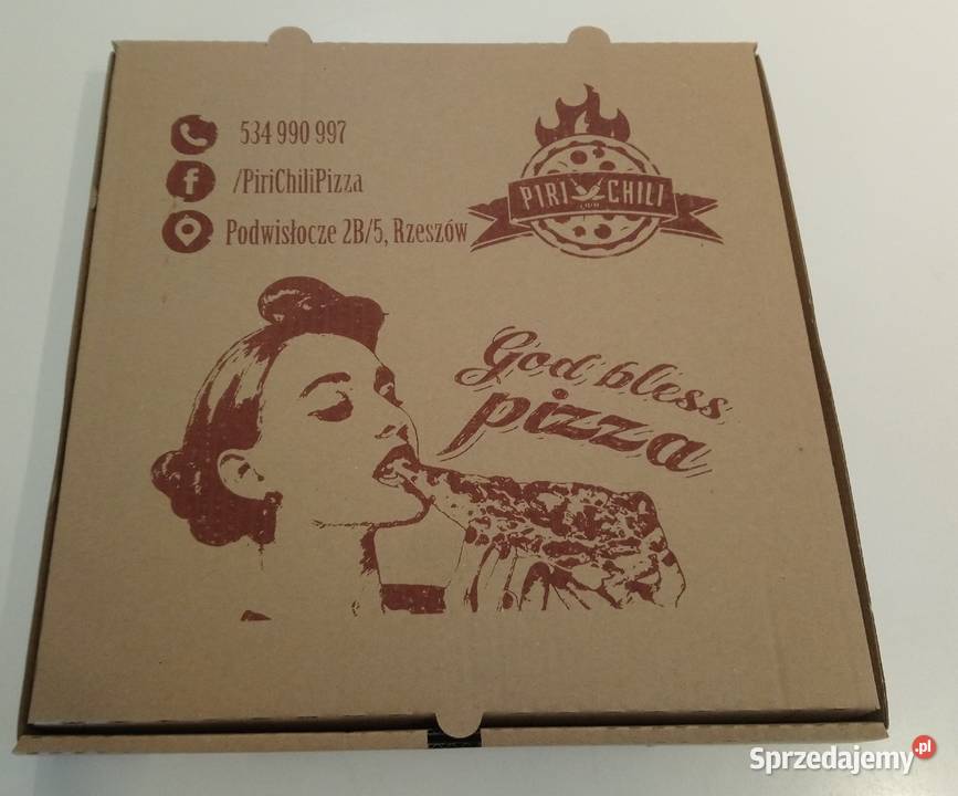 Kartony pudełka na pizzę 34 ścięte 100 sztuk Lublin